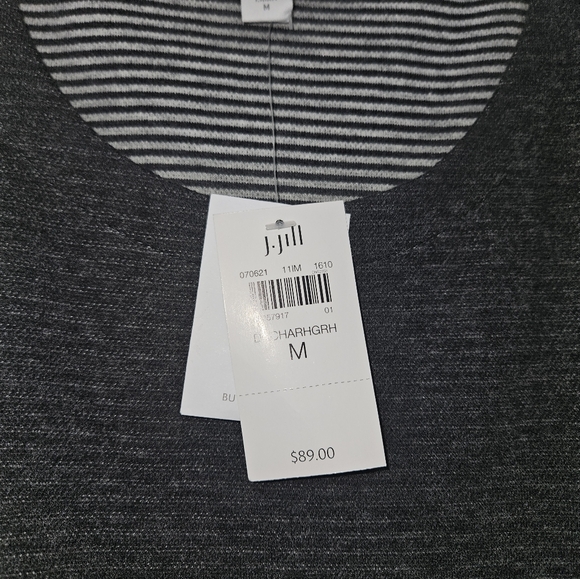 Gorgeous NWT J.Jill Knit Dress w/Pockets Gray 3/4 Sleeve Med - Picture 3 of 5